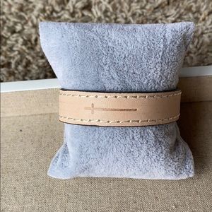 Cross leather cuff